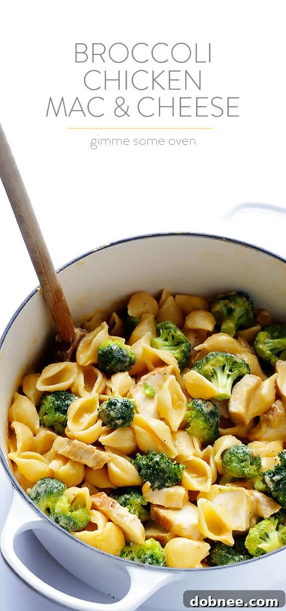 Broccoli Chicken Mac and Cheese | gimmesomeoven.com