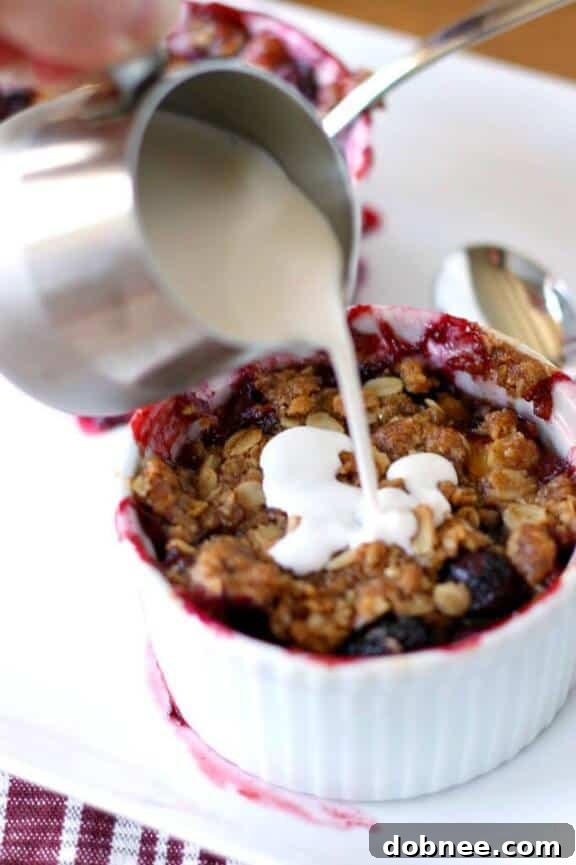Nectarine Blueberry Crisp Recipe from Julie's Eats & Treats