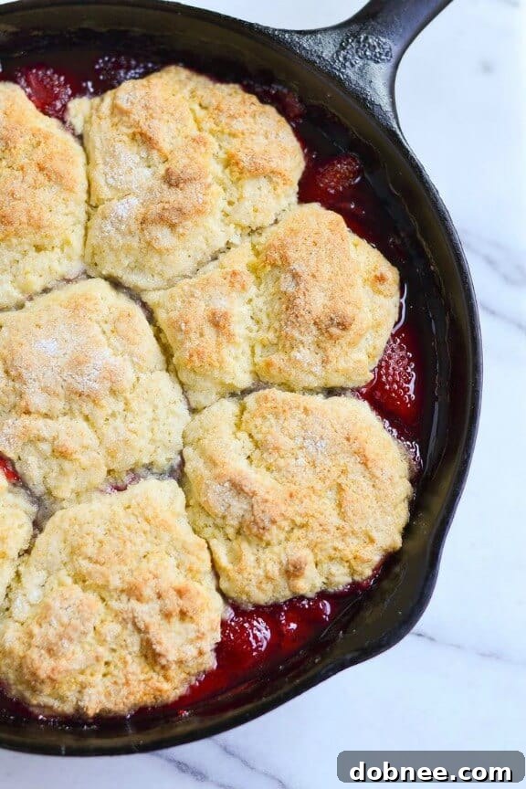 Strawberry-Raspberry Cobbler Recipe from Apples and Sparkle