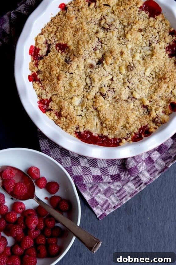Rhubarb, Strawberry & Raspberry Crumble Recipe from Eat, Little Bird