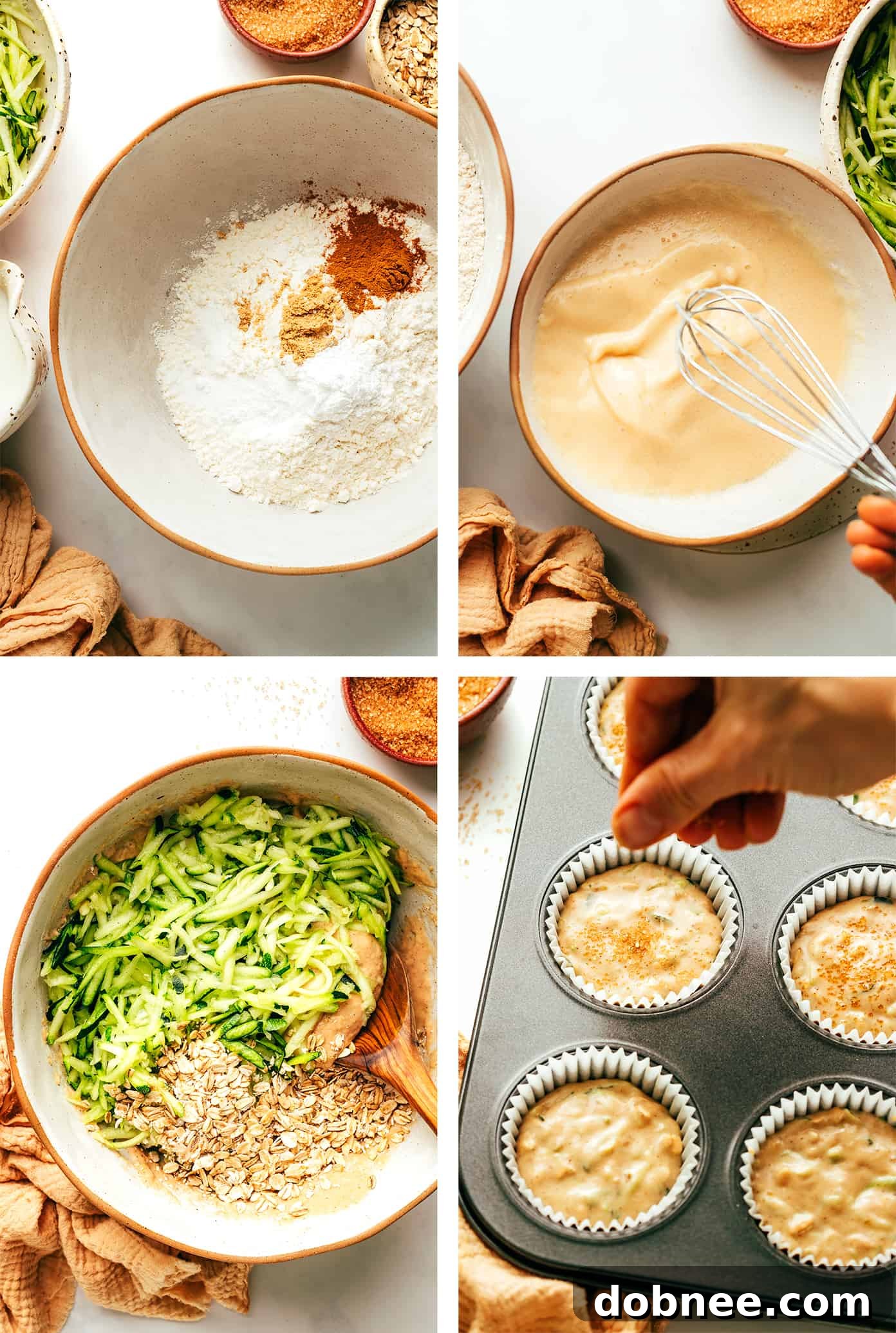 Several healthy zucchini muffins arranged on a rustic wooden board, ready to be served.