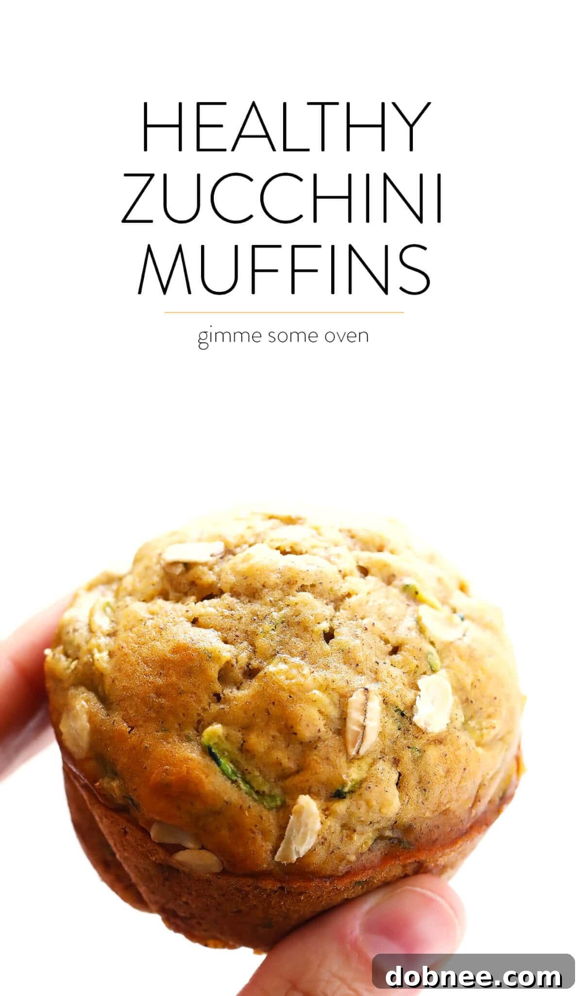Love this Healthier Zucchini Muffins recipe! It's easy to make, made with healthier ingredients (including oatmeal), and so flavorful and delicious! My kind of summer breakfast comfort food. :) | gimmesomeoven.com