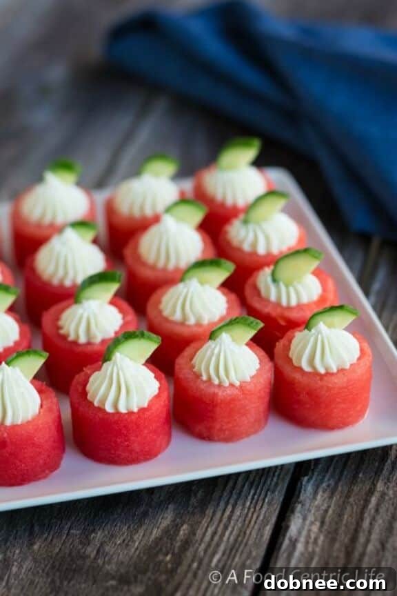 15 Refreshing Watermelon Creations 4 Watermelon and Goat Cheese Appetizer | afoodcentriclife.com