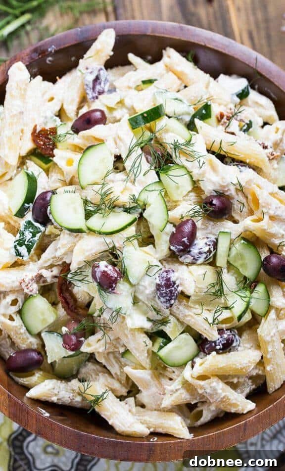 Tzatziki Pasta Salad recipe by Spicy Southern Kitchen, a refreshing Greek-inspired dish