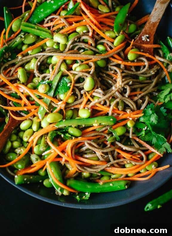 Sugar Snap Pea and Carrot Soba Noodles from Cookie and Kate, a fresh Asian-inspired pasta salad