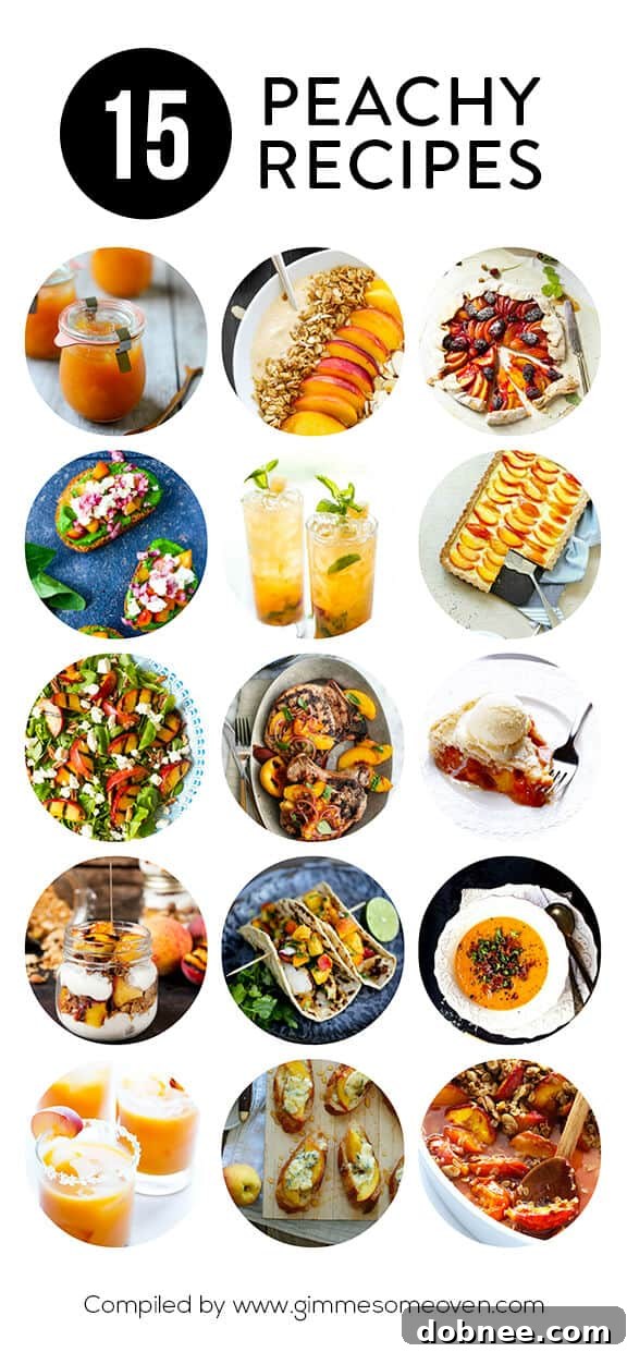 A delicious collection of peach recipes from food bloggers | gimmesomeoven.com