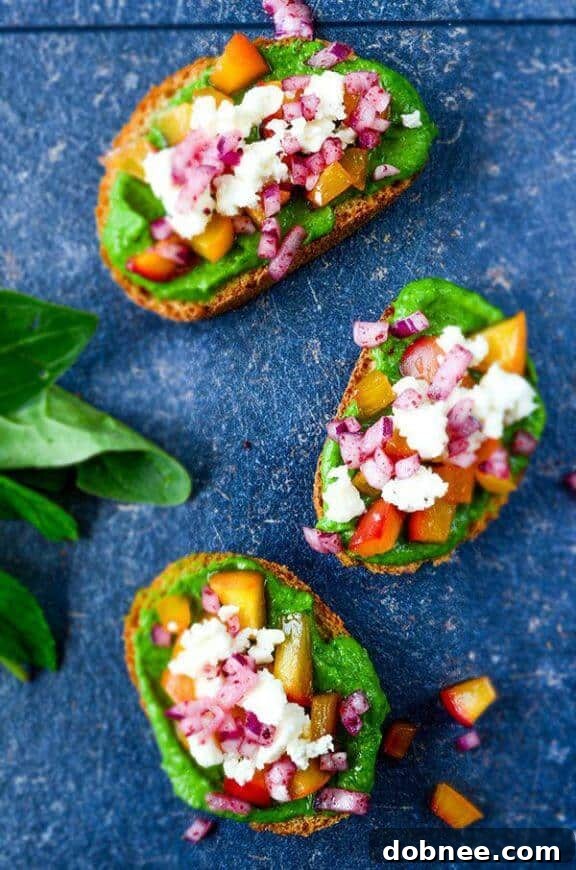 Peach Bruschetta with Avocado Sauce | giverecipe.com
