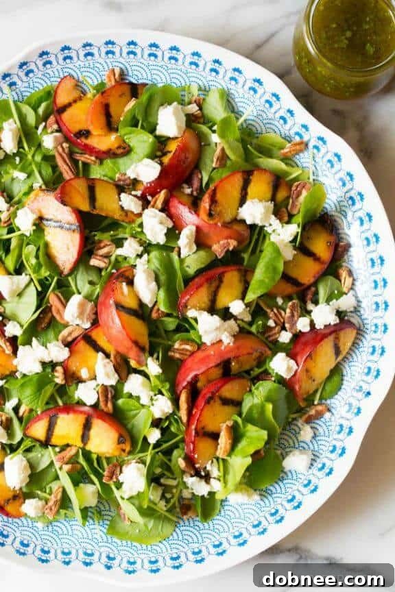 Grilled Peaches and Watercress Salad | aspicyperspective.com
