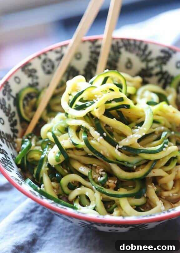 Sesame Zoodles - a quick and easy Asian-inspired dish