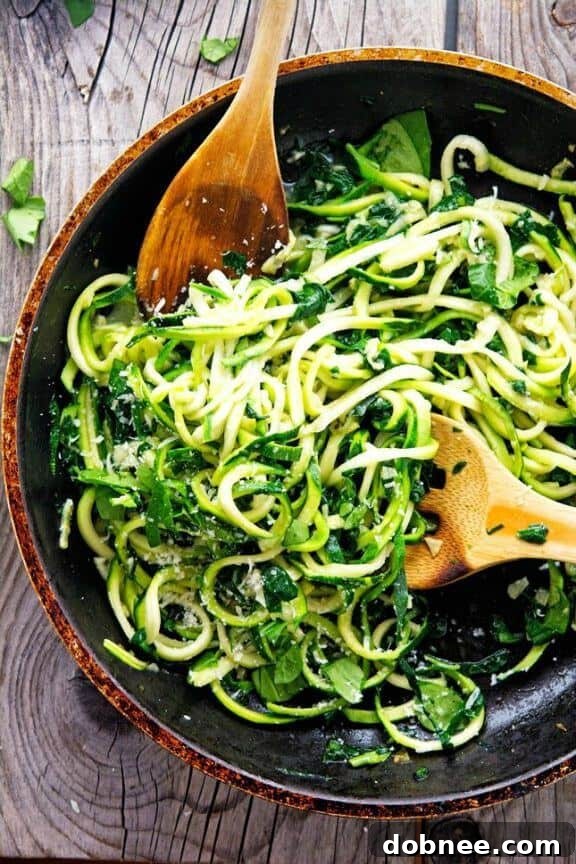 Garlic Butter Zoodles with Herbs - a delicious low-carb pasta alternative