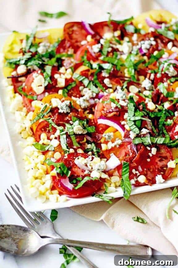 Heirloom Tomato and Bacon Summer Salad - a vibrant and savory salad for warm weather.