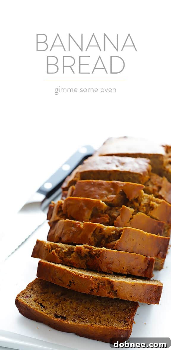 The ultimate moist and healthy banana bread, naturally sweetened with maple syrup and made with white whole wheat flour. A perfect, easy-to-make recipe from gimmesomeoven.com