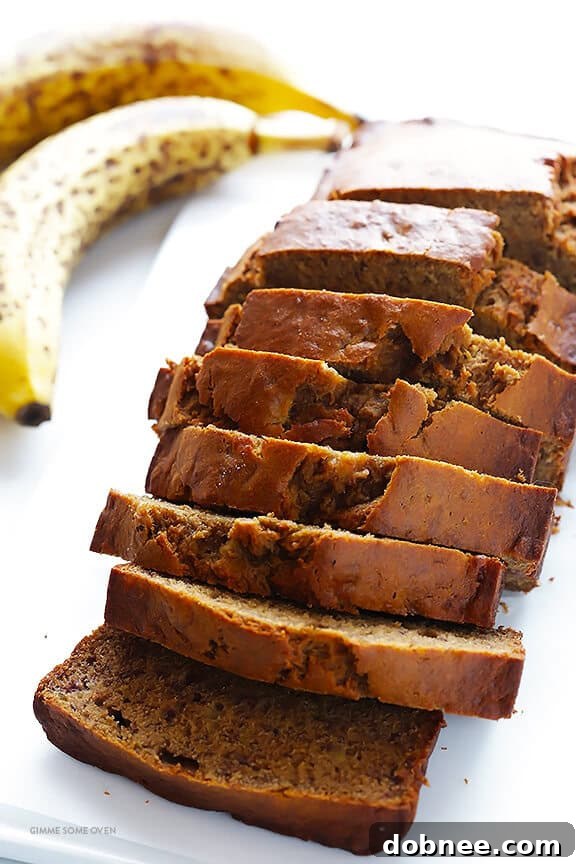 Baked to perfection: moist and delicious banana bread, naturally sweetened with maple syrup.