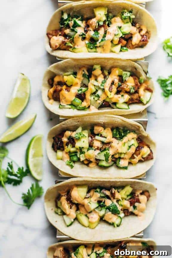 Caramelized Pork Tacos with Pineapple Salsa | pinchofyum.com