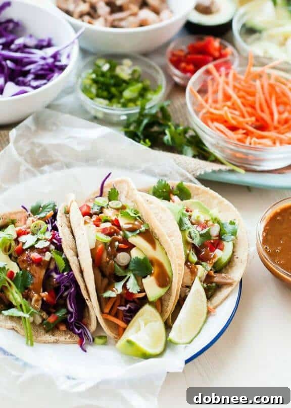 Thai Chicken Tacos | mountainmamacooks.com