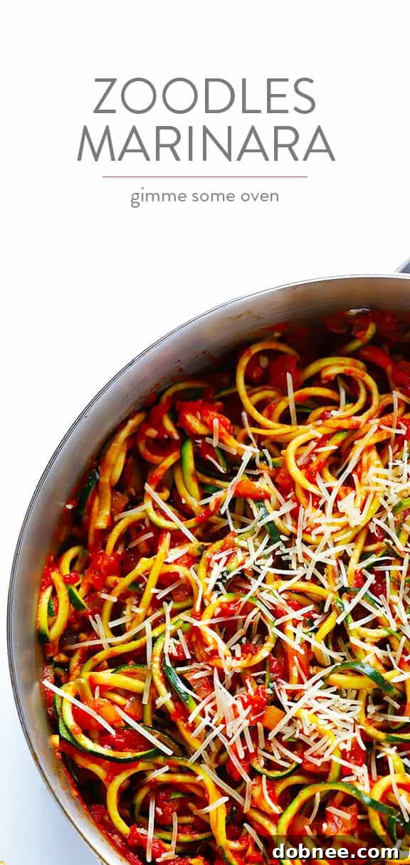 Robust Zoodle Marinara 8 Zucchini Noodles with Chunky Tomato Sauce, Zoodles Marinara