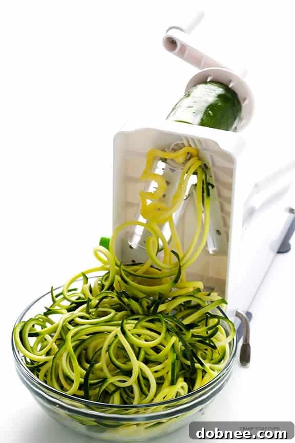 Robust Zoodle Marinara 2 Zoodles Marinara (Zucchini Noodles with Chunky Tomato Sauce) -- easy to make, and SO delicious! | gimmesomeoven.com