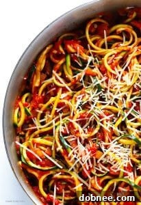 Delicious Zoodles Marinara with Chunky Tomato Sauce