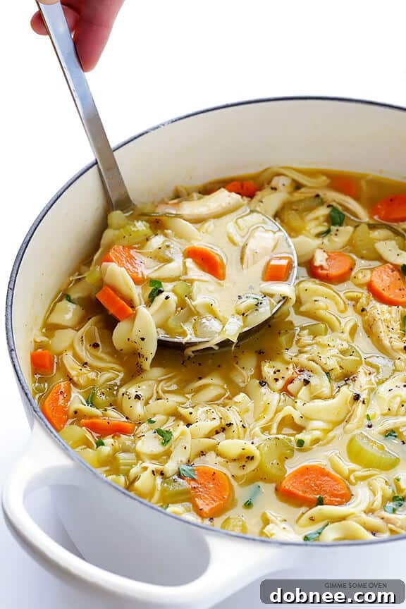 Rosemary Chicken Noodle Soup -- quick and easy to make, and oh-so-comforting | gimmesomeoven.com