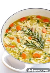 Rosemary Chicken Noodle Soup
