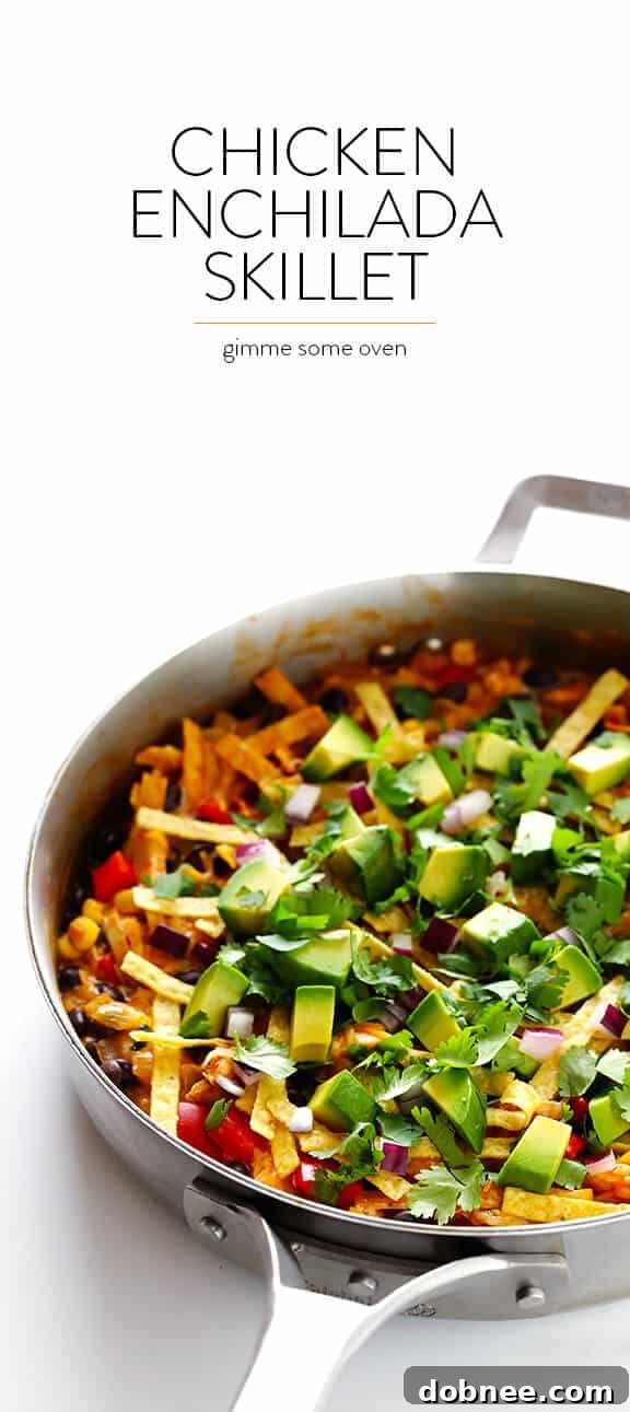 Delicious and easy chicken enchilada skillet recipe, perfect for quick weeknight dinners. Made with Old El Paso products.