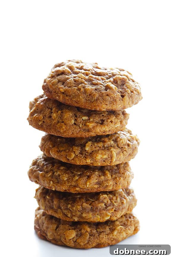 A close-up shot of the interior of a whole wheat oatmeal cookie, showing its dense, chewy texture filled with oats.