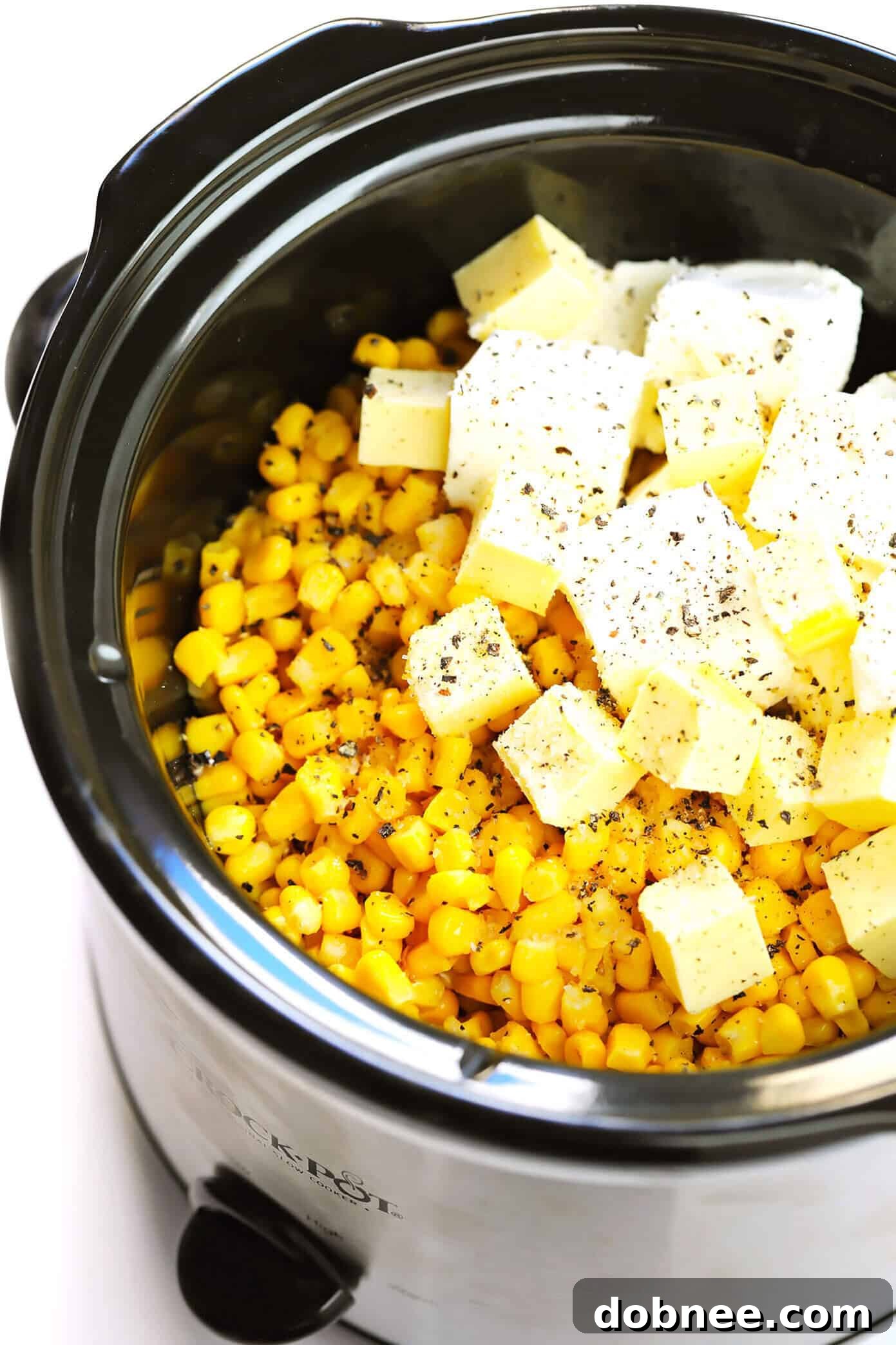 Ingredients for slow cooker creamed corn