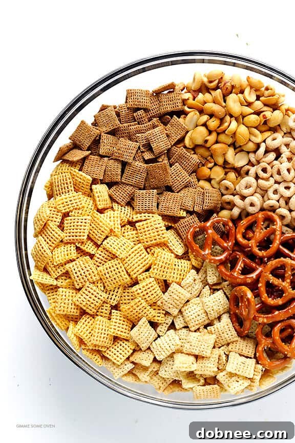 Classic Chex cereals ready for their coconut oil transformation.