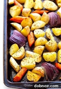 Crispy and tender roasted root vegetables