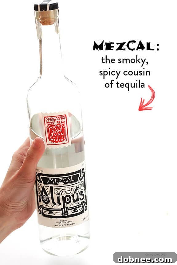 Mezcal Margarita Ingredients - Fresh Lime, Orange Liqueur, Agave Nectar