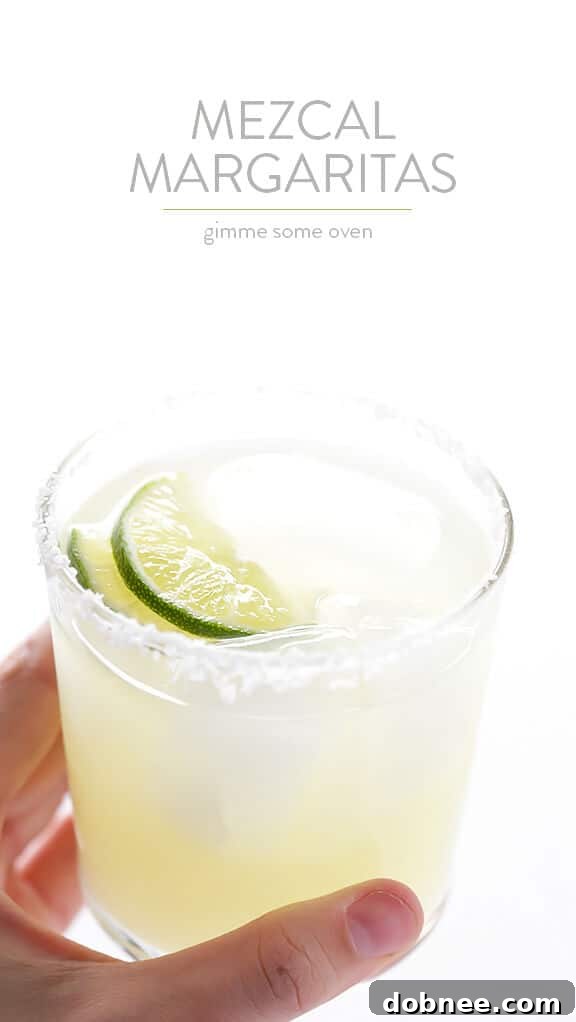 Mezcal Margarita with a Dramatic Smoky Effect