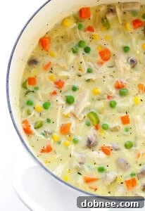 Creamy Chicken Pot Pie Soup recipe card image