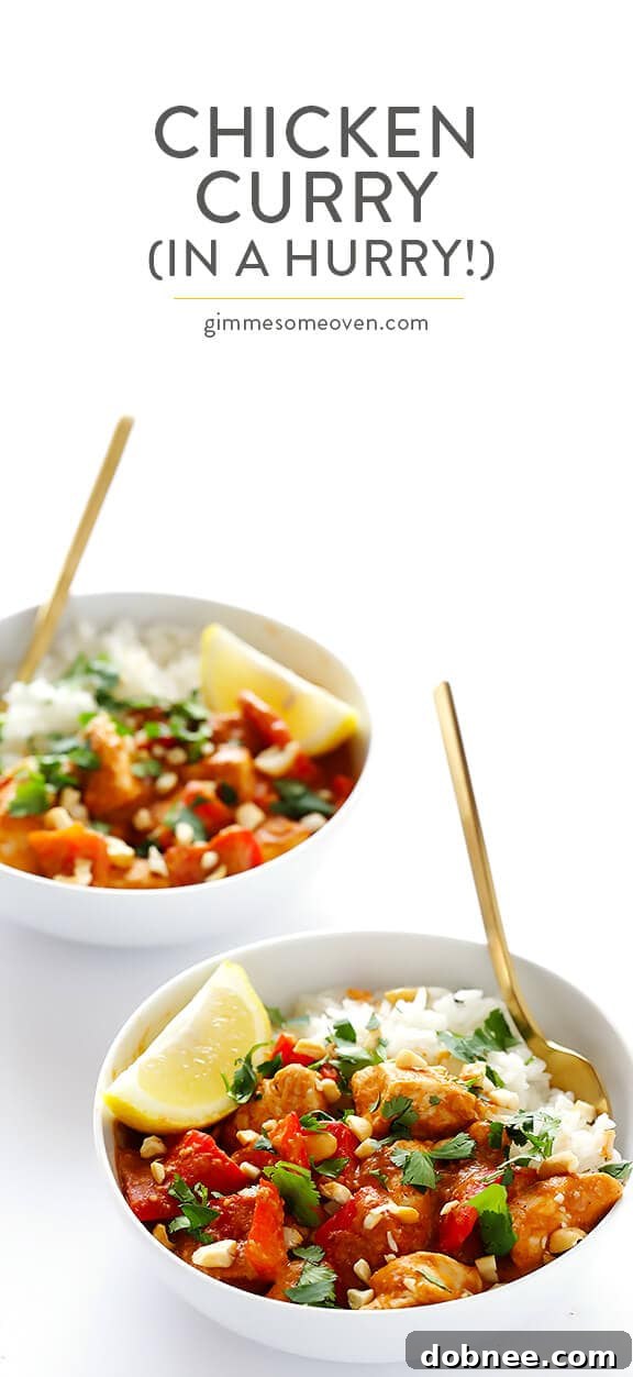 Cashew Chicken Curry (In A Hurry!) -- if you're craving Indian food, this delicious meal can be ready to go in less than 30 minutes! | gimmesomeoven.com