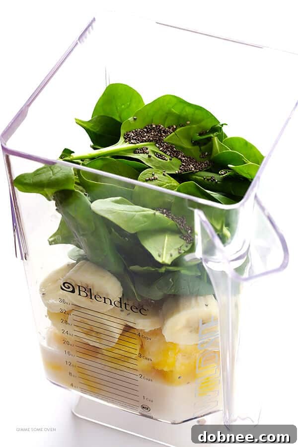 Post-Workout Green Smoothie with Chia Seeds and Banana