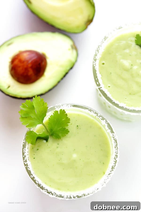 Avocado Margaritas Recipe -- a delicious and creamy twist on this classic cocktail! | gimmesomeoven.com