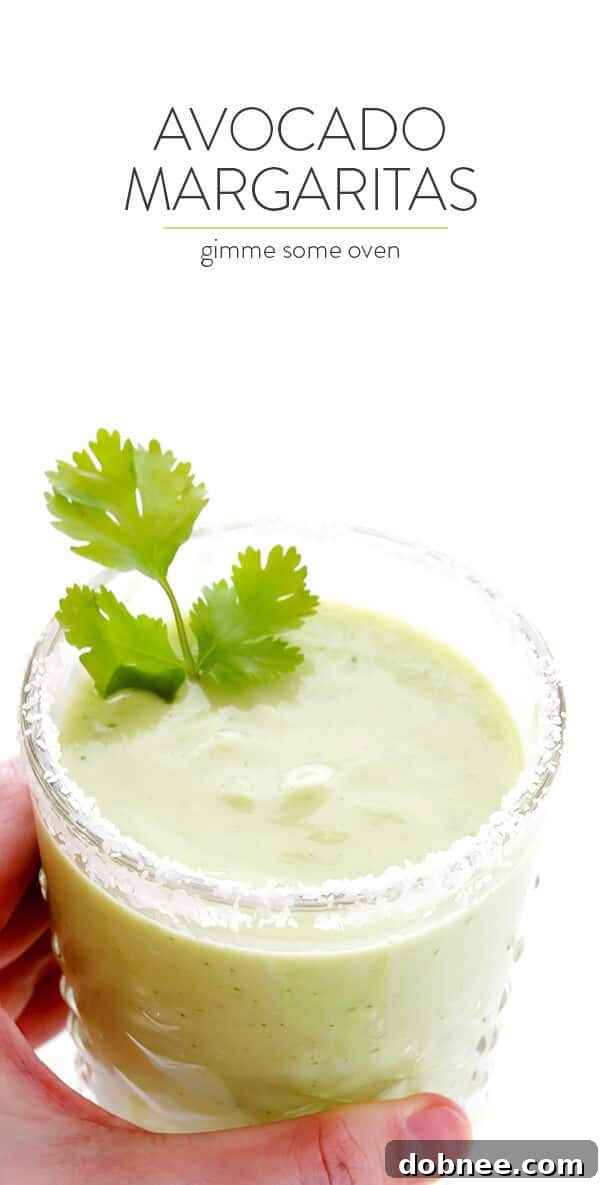Avocado Margaritas Recipe -- a delicious and creamy twist on this classic cocktail! | gimmesomeoven.com