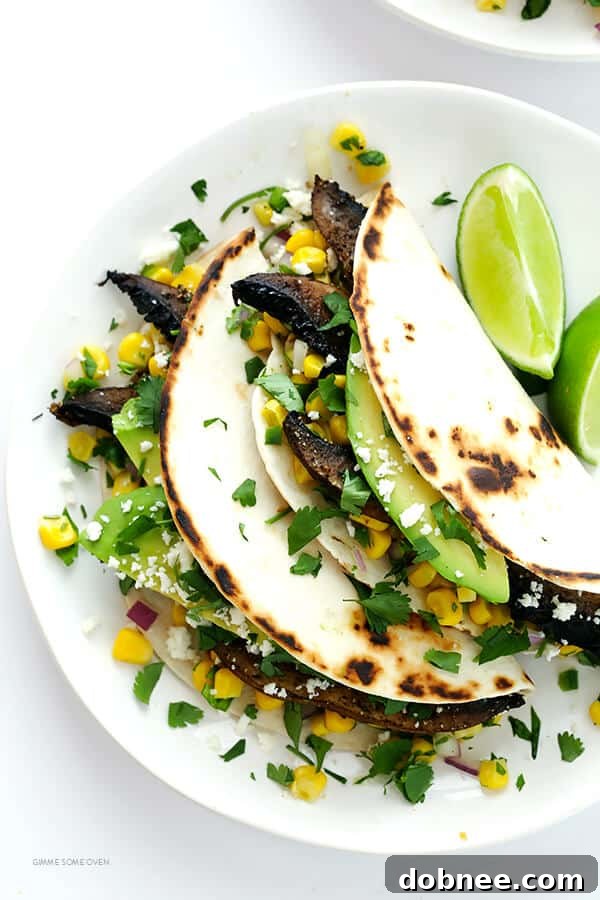 Delicious Roasted Portobello Tacos with Fresh Corn Salsa