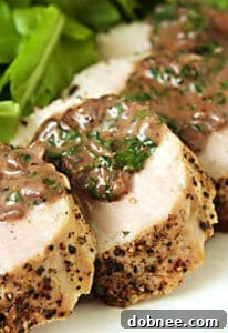 Pork Tenderloin with Burgundy Peppercorn Sauce
