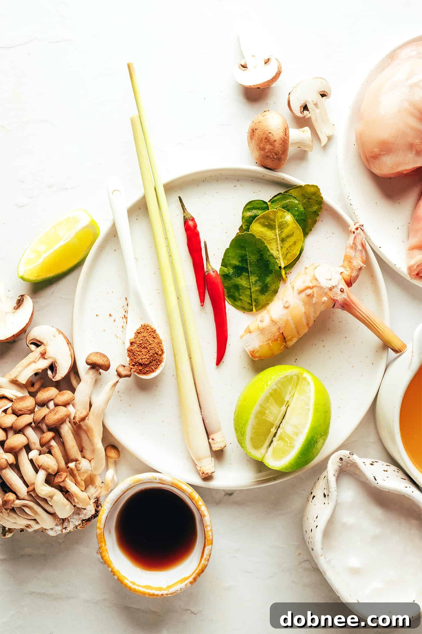 Essential Tom Kha Gai ingredients for authentic flavor