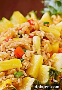 A plate of freshly made Pineapple Fried Rice
