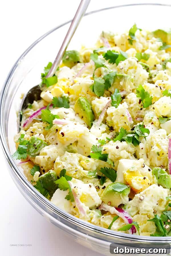 Creamy Avocado Potato Salad - a fresh, vibrant, and healthier take on a classic side dish, perfect for Easter and Spring gatherings! | dobnee.com