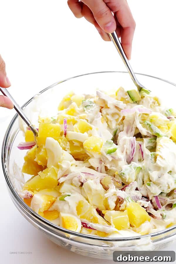 Creamy Avocado Potato Salad -- a vibrant and healthy side dish packed with fresh flavors, perfect for any occasion. | dobnee.com