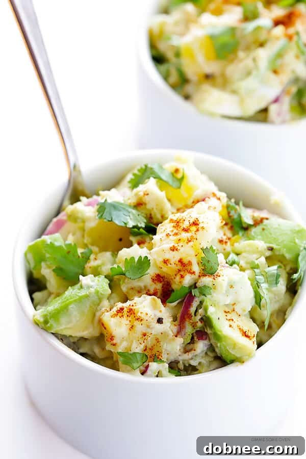 Avocado Potato Salad -- vibrant, fresh, and irresistibly creamy, a perfect side for any meal. | dobnee.com