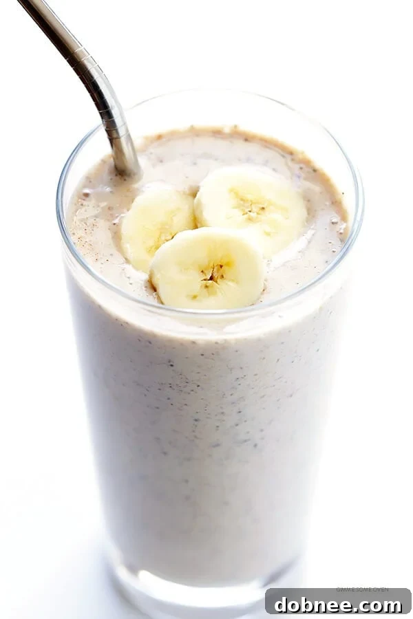 Banana Chai Smoothie blended to perfection, showcasing its creamy, smooth texture.