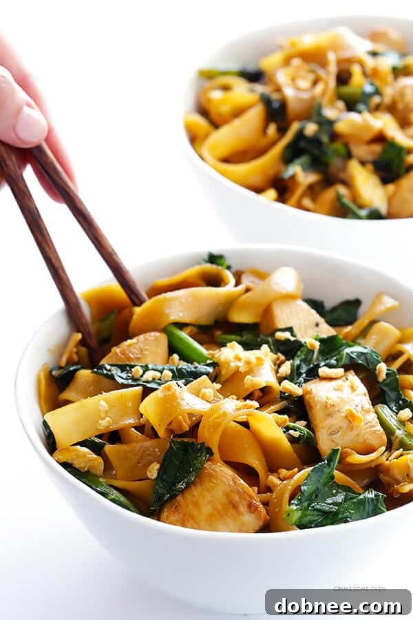 Delicious Pad See Ew, a savory and sweet Thai stir-fried noodle dish, perfect for a quick homemade meal. Customize with your favorite protein and fresh Chinese broccoli.