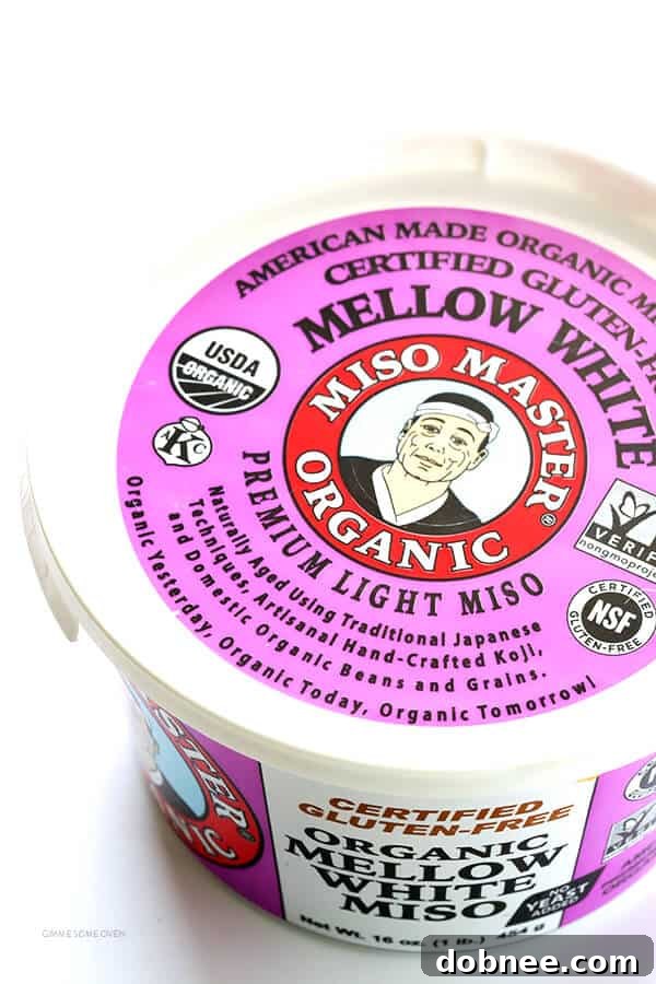 Crispy Miso Brussels Sprouts 5 Fresh white miso paste being prepared for the Brussels sprouts vinaigrette. (Gluten-Free, Vegan, Vegetarian)