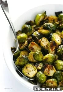 Miso Roasted Brussels Sprouts: A quick, easy, and delicious side dish with a savory miso vinaigrette, perfect for any meal. (Gluten-Free, Vegan, Vegetarian)