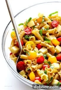 Caprese Pasta Salad - a quick and easy recipe from Gimme Some Oven