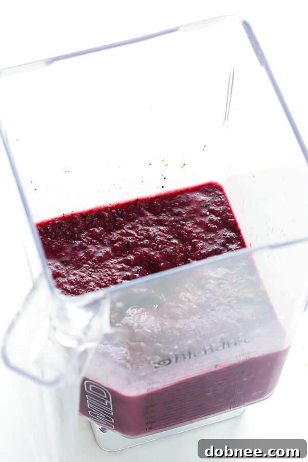 Vibrant Blueberry Kale Blend 4 This Blueberry Kale Smoothie recipe is quick and easy to make, it's full of good-for-you ingredients, and it tastes so sweet and delicious! (Vegan, Vegetarian, Gluten-Free) | gimmesomeoven.com