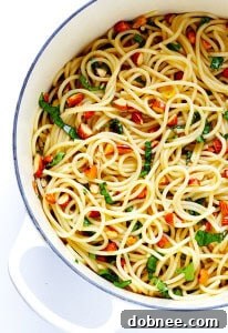 Lemon Basil Spaghetti with Almonds, a delightful pasta dish with fresh and vibrant flavors.